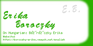 erika boroczky business card